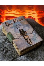 AWG Miscellaneous - Leather  Deckle-edge Notebook 'Bee Kind' 18x13cm