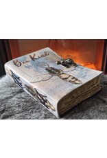 AWG Miscellaneous - Leather  Deckle-edge Notebook 'Bee Kind' 18x13cm