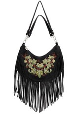 Restyle Fantasy bags and wallets - Bag with Embroidered Entwined Vines and Fringes