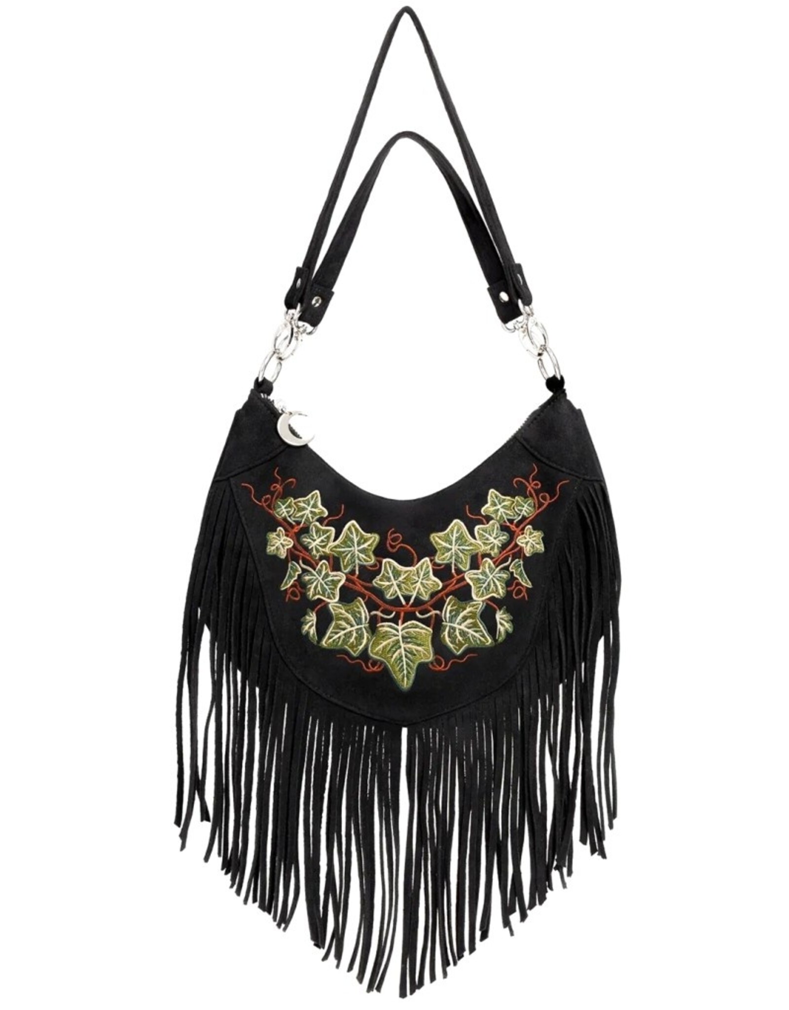 Restyle Fantasy bags and wallets - Bag with Embroidered Entwined Vines and Fringes