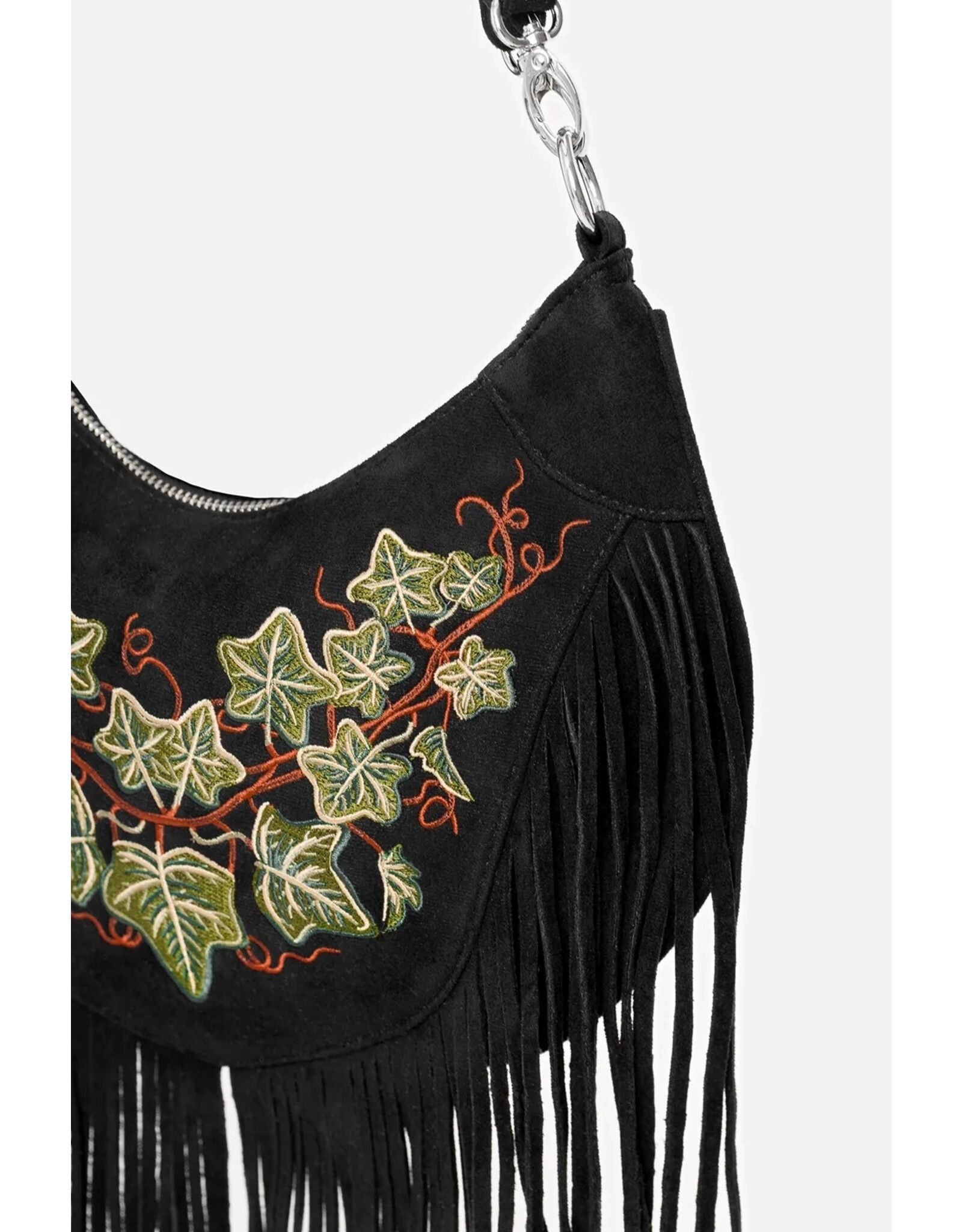 Restyle Fantasy bags and wallets - Bag with Embroidered Entwined Vines and Fringes