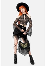 Restyle Fantasy bags and wallets - Bag with Embroidered Entwined Vines and Fringes