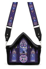 Restyle Gothic tassen Steampunk tassen - Aurora handtas met Noorderlicht Boorduurwerk