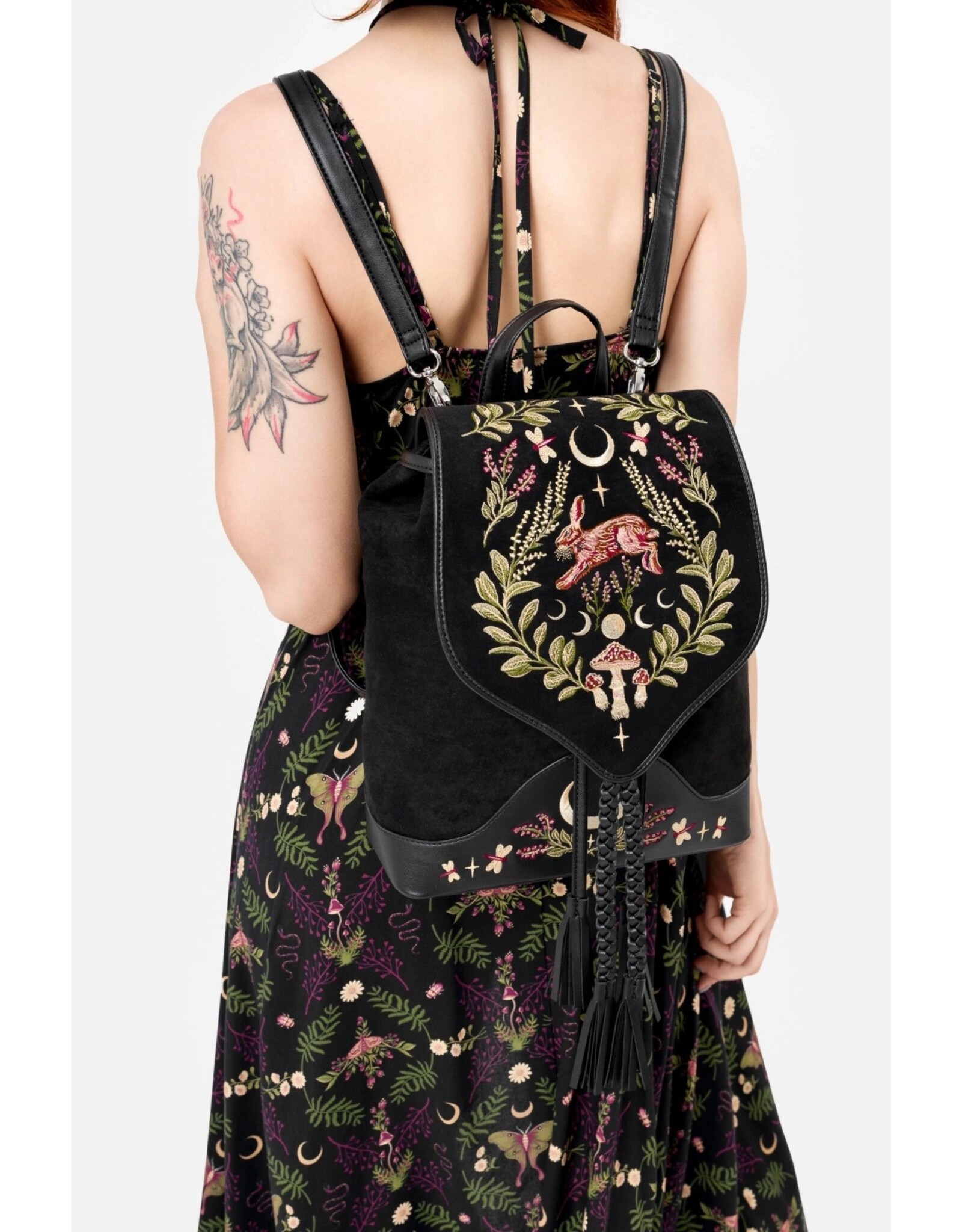 Restyle Fantasy bags and wallets - Hare Moon Backpack with Magical Embroidery