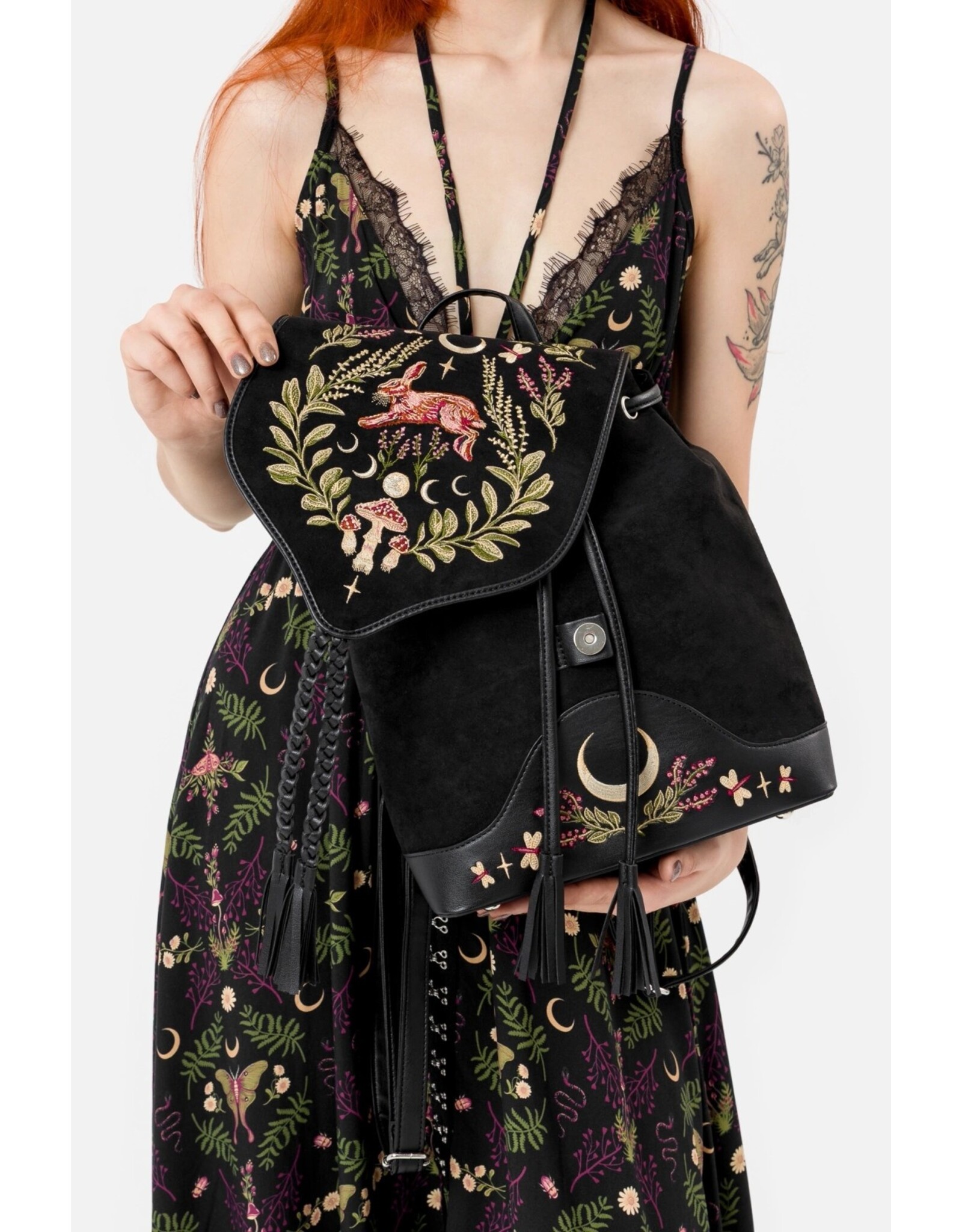 Restyle Fantasy bags and wallets - Hare Moon Backpack with Magical Embroidery