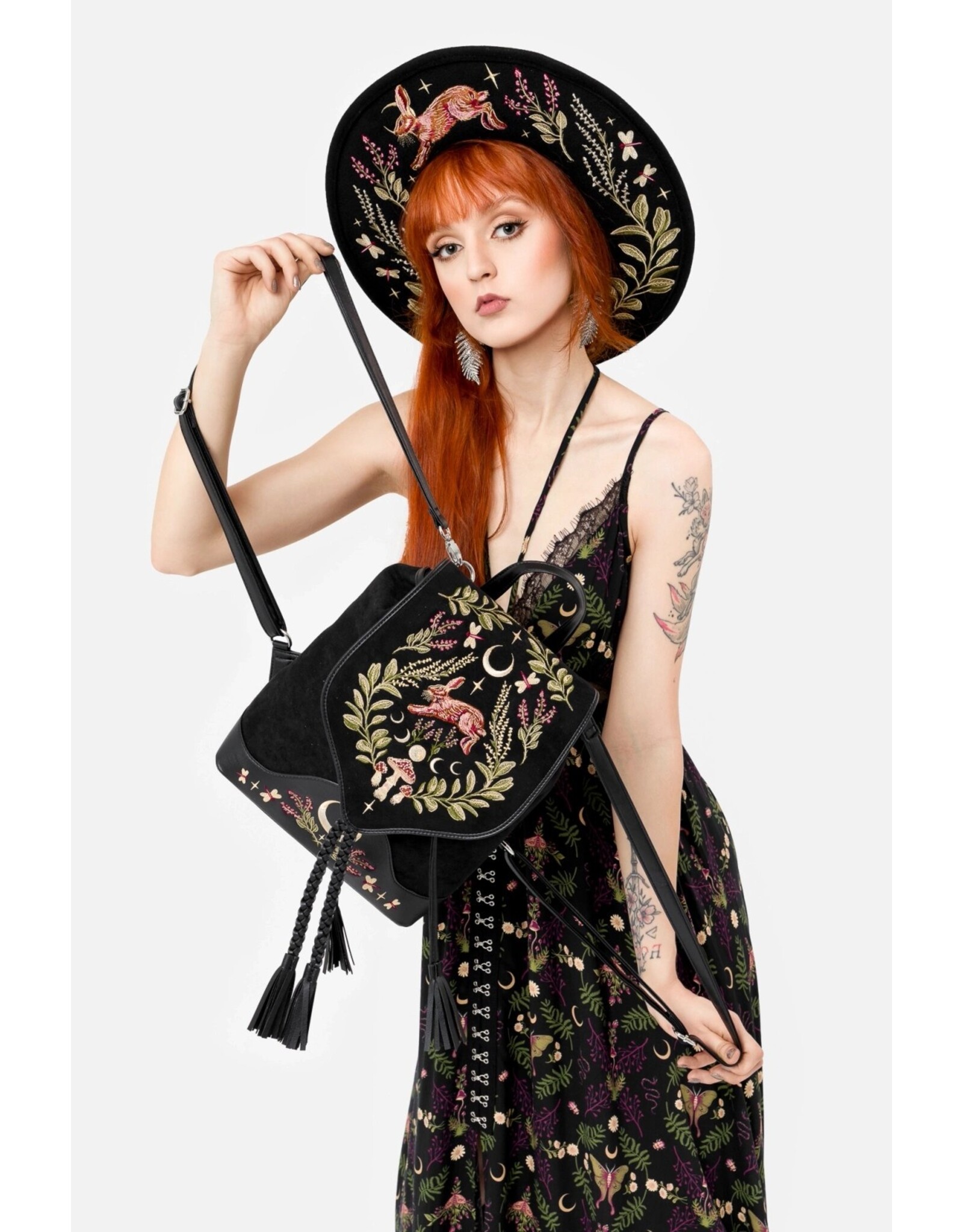 Restyle Fantasy bags and wallets - Hare Moon Backpack with Magical Embroidery