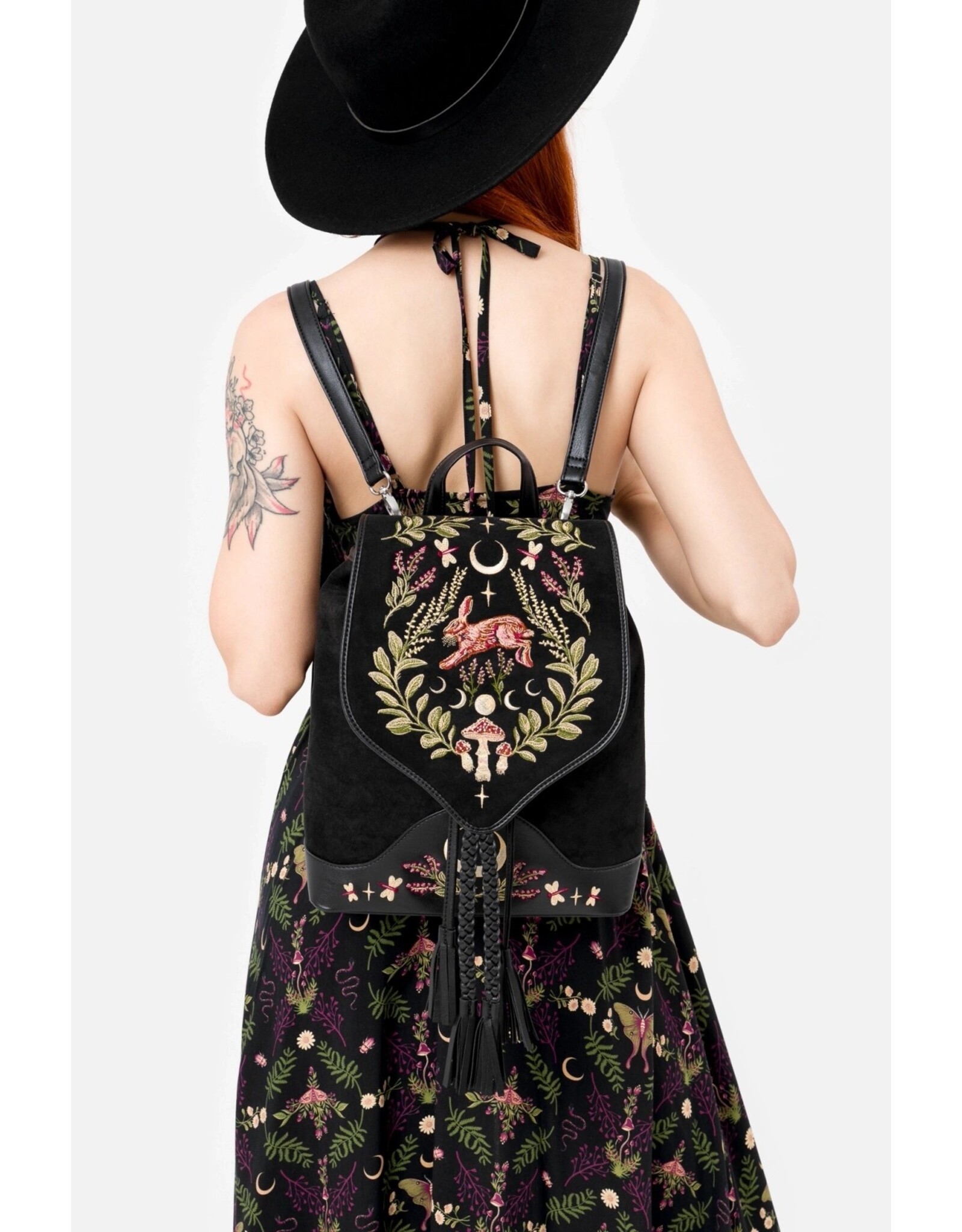 Restyle Fantasy bags and wallets - Hare Moon Backpack with Magical Embroidery