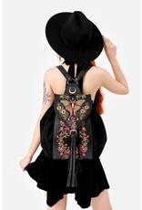 Restyle Fantasy bags and wallets - Wilderwood Backpack with Embroidered Moth and Wild Flowers