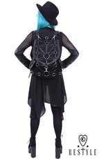 Restyle Gothic Tassen Steampunk Tassen - Occulte Zwarte Harnas Rugzak "O-Ring"