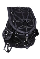 Restyle Gothic bags Steampunk bags - Occult Black Harness Backpack "O-Ring"