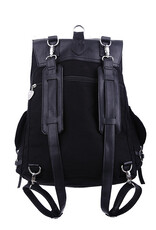 Restyle Gothic Tassen Steampunk Tassen - Occulte Zwarte Harnas Rugzak "O-Ring"