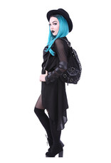 Restyle Gothic bags Steampunk bags - Occult Black Harness Backpack "O-Ring"