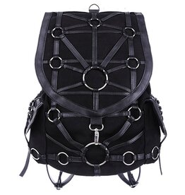 Restyle Occulte Zwarte Harnas Rugzak "O-Ring"