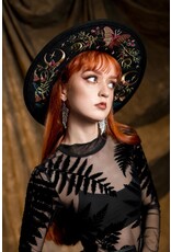 Restyle Gothic en Steampunk accessoires - Wilderwood Hoed met Magisch Borduurwerk