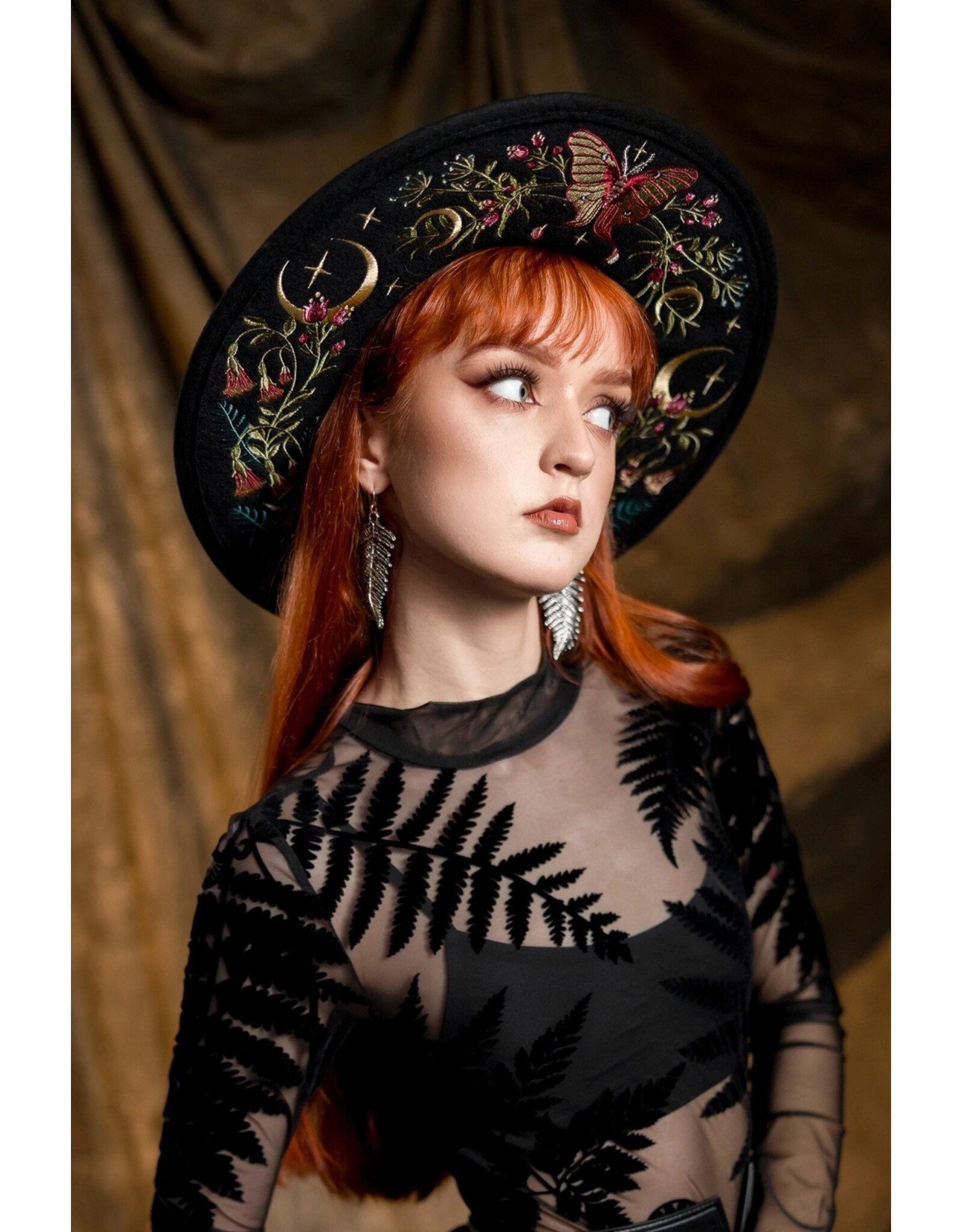 Restyle Gothic and Steampunk accessories - Wilderwood Hat with Magical Embroidery