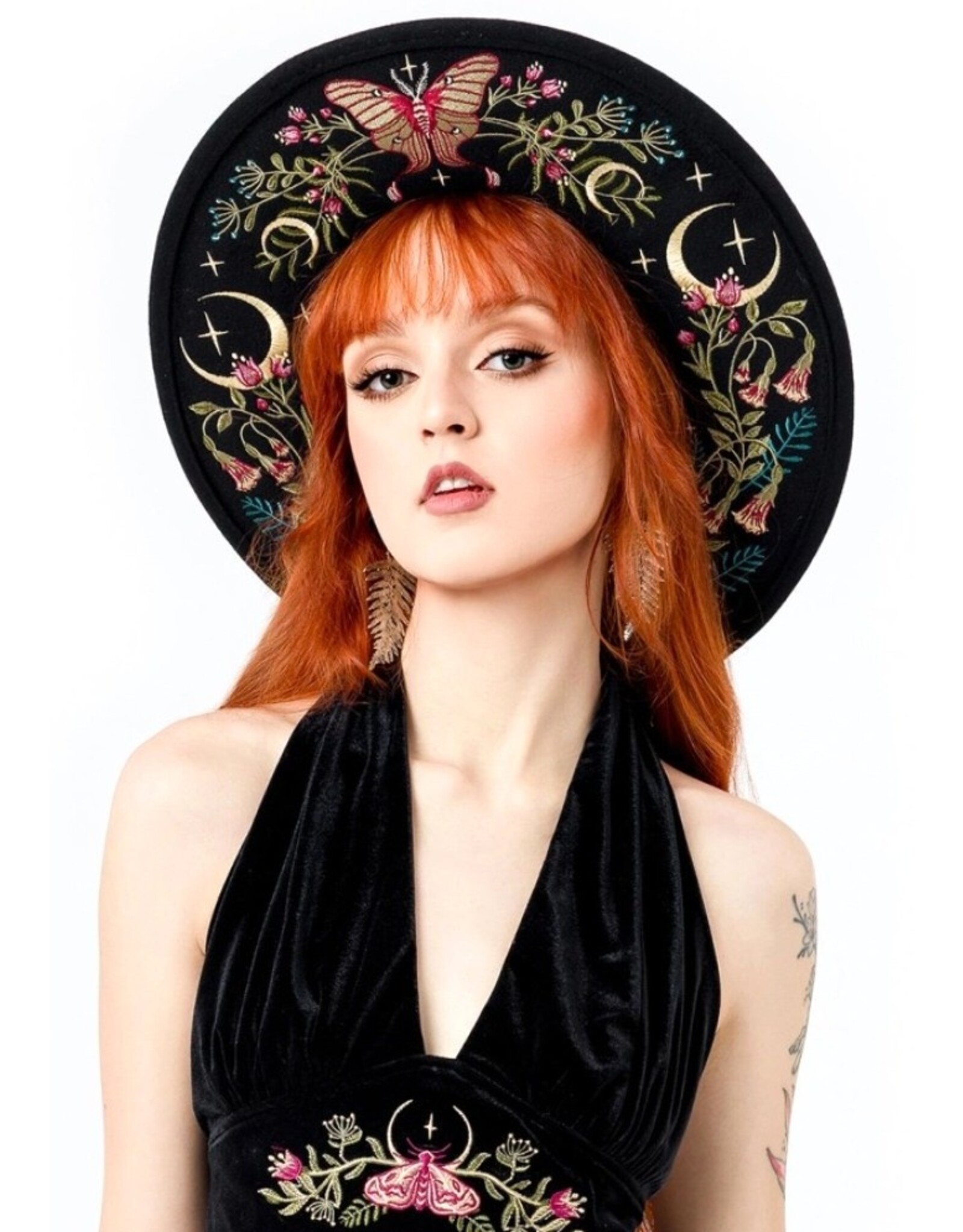 Restyle Gothic and Steampunk accessories - Wilderwood Hat with Magical Embroidery