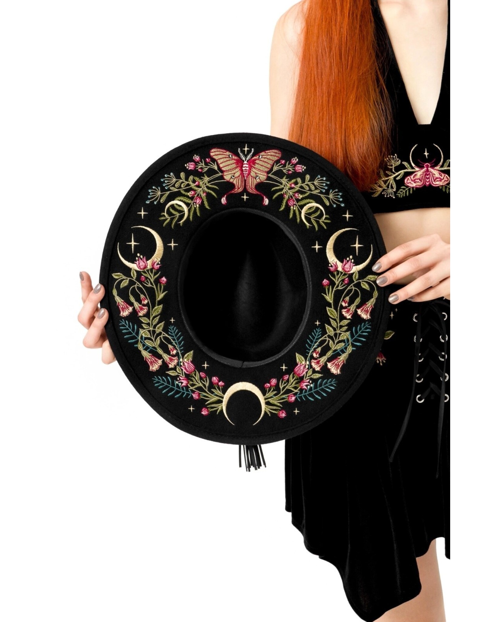 Restyle Gothic and Steampunk accessories - Wilderwood Hat with Magical Embroidery