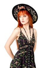 Restyle Gothic en Steampunk accessoires - Hare Moon Hoed met Magisch Borduurwerk