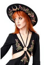 Restyle Gothic and Steampunk accessories - Wildflower Hat with Magical Embroidery