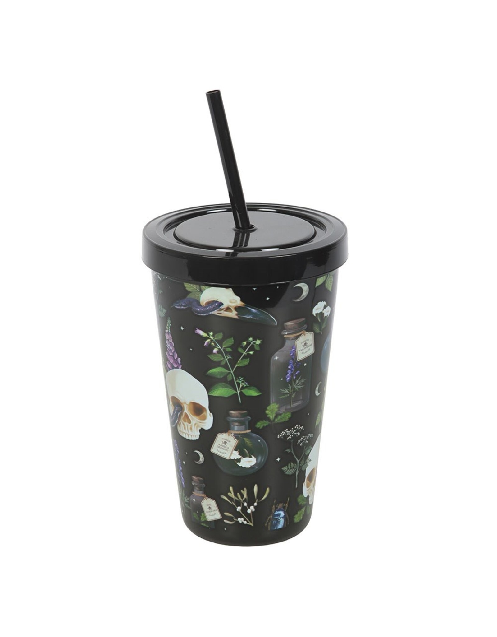 SDW Drinkware - Venom & Vines Print Tumbler with Straw
