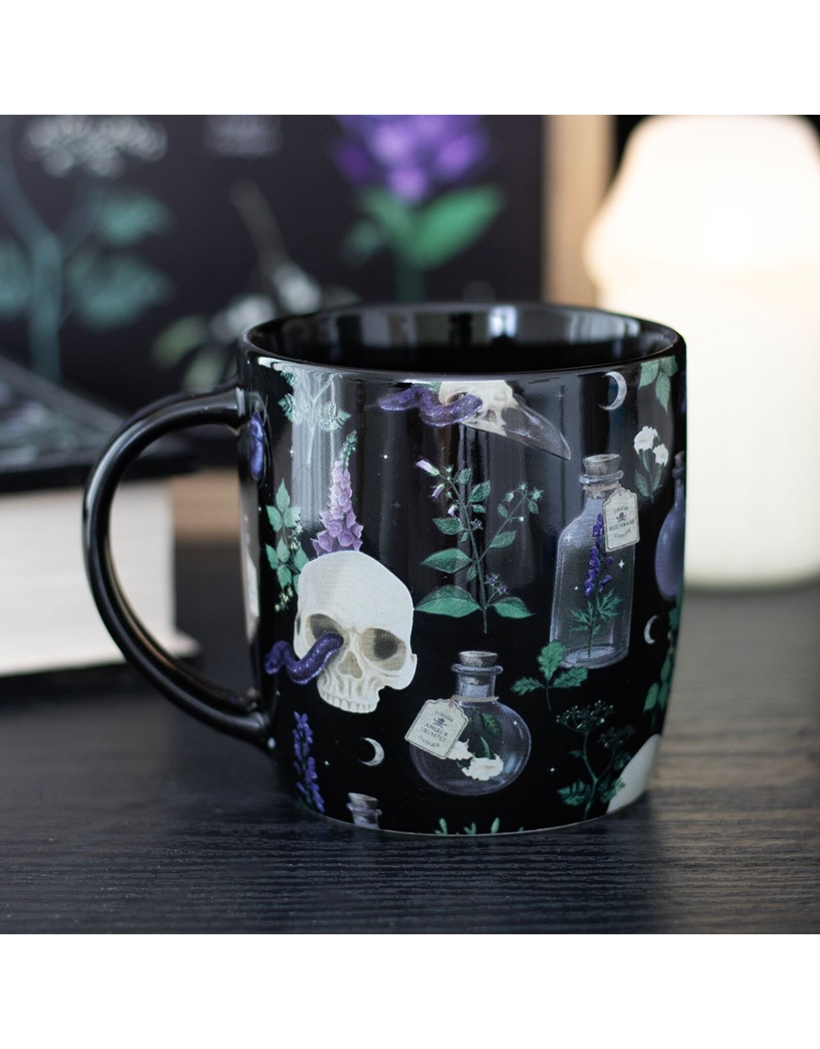 SDW Giftware & Lifestyle - Venom & Vines Mug with Skull, Potion & Vines