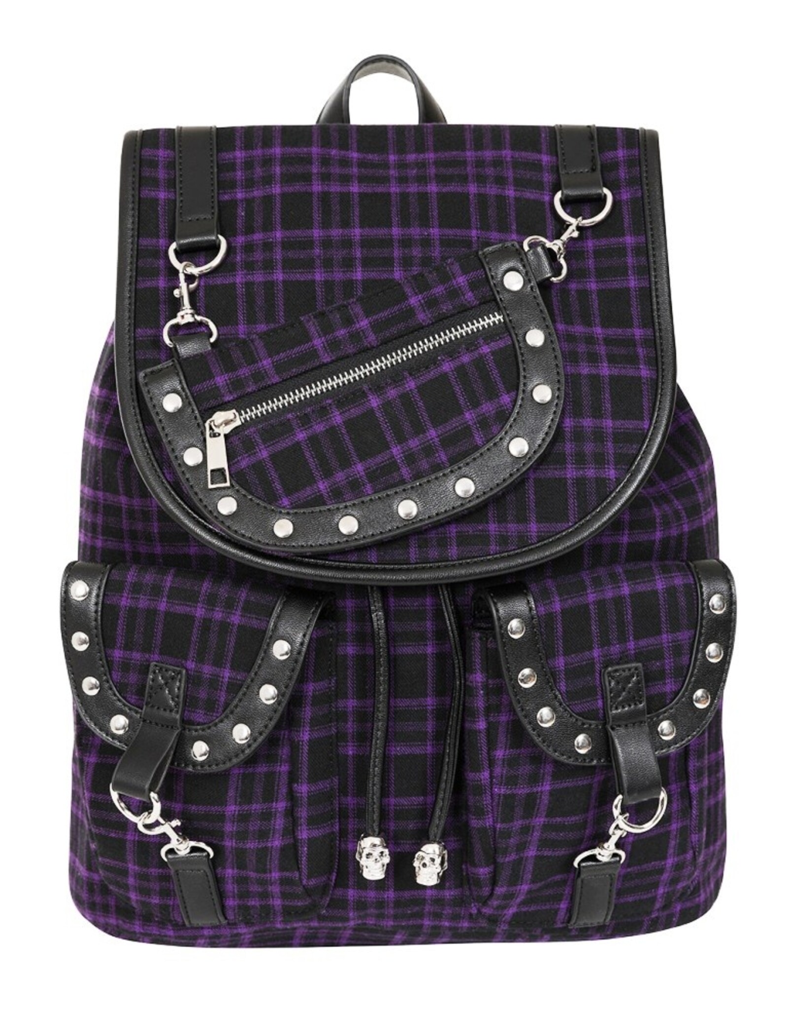 Banned Backpacks - Banned Yamy Backpack Tartan purple