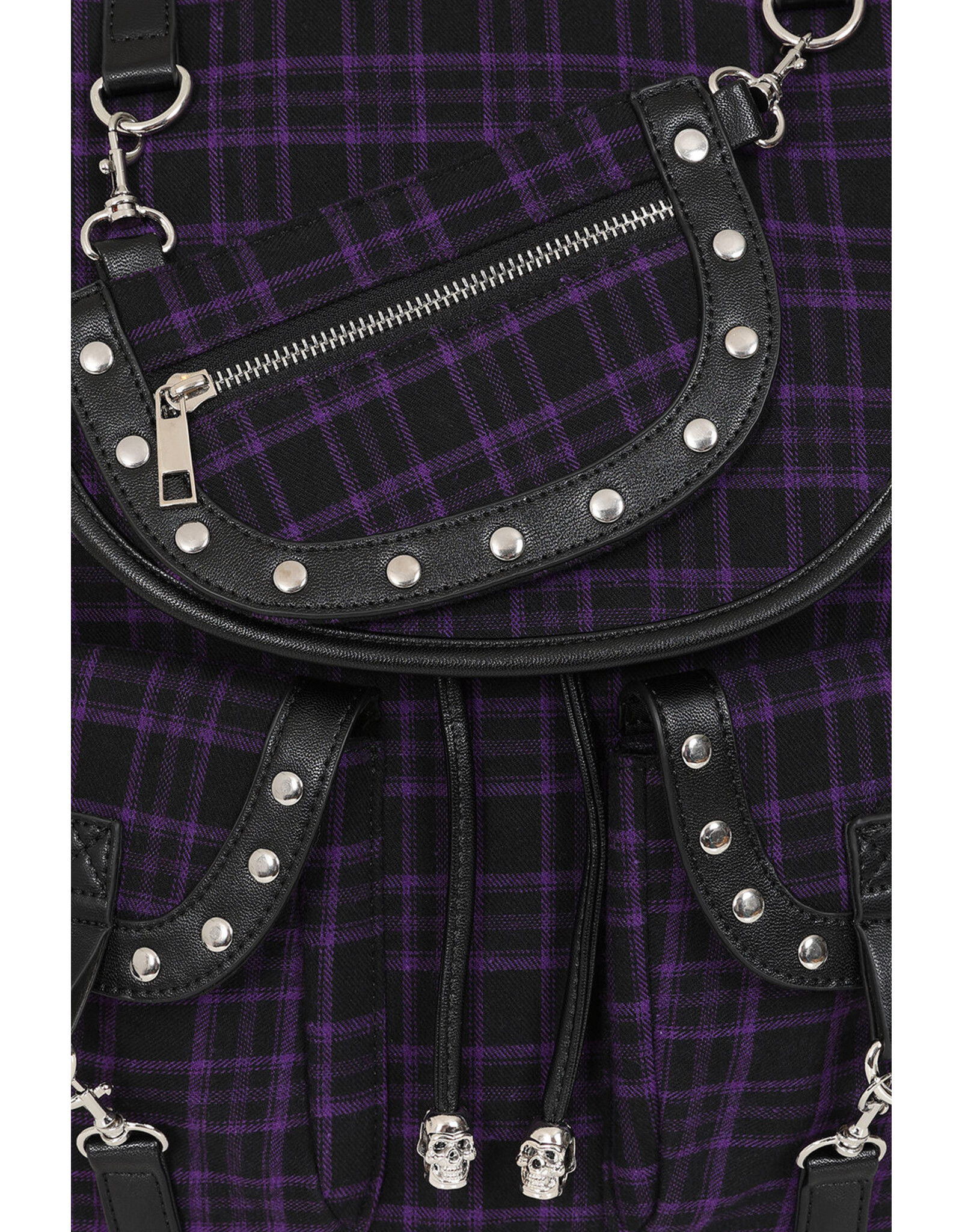Banned Backpacks - Banned Yamy Backpack Tartan purple