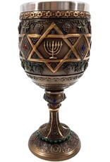 Veronese Design Drinkware - Star of David Menorah  Chalice Veronese Design