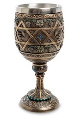 Veronese Design Drinkware - Star of David Menorah  Chalice Veronese Design