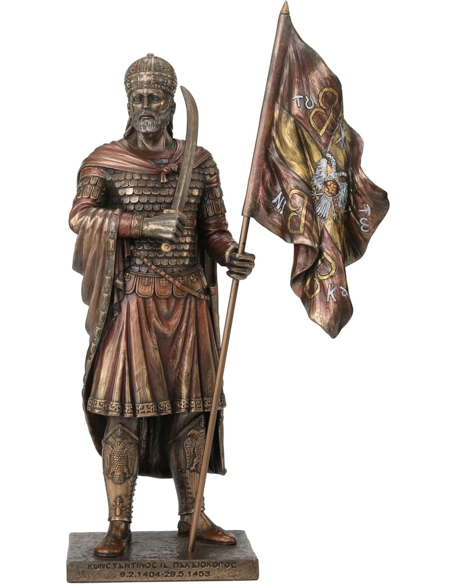 Veronese Design Giftware & Lifestyle -   Constantin XI Palaiologos holdig Flag of Byzantine Empire