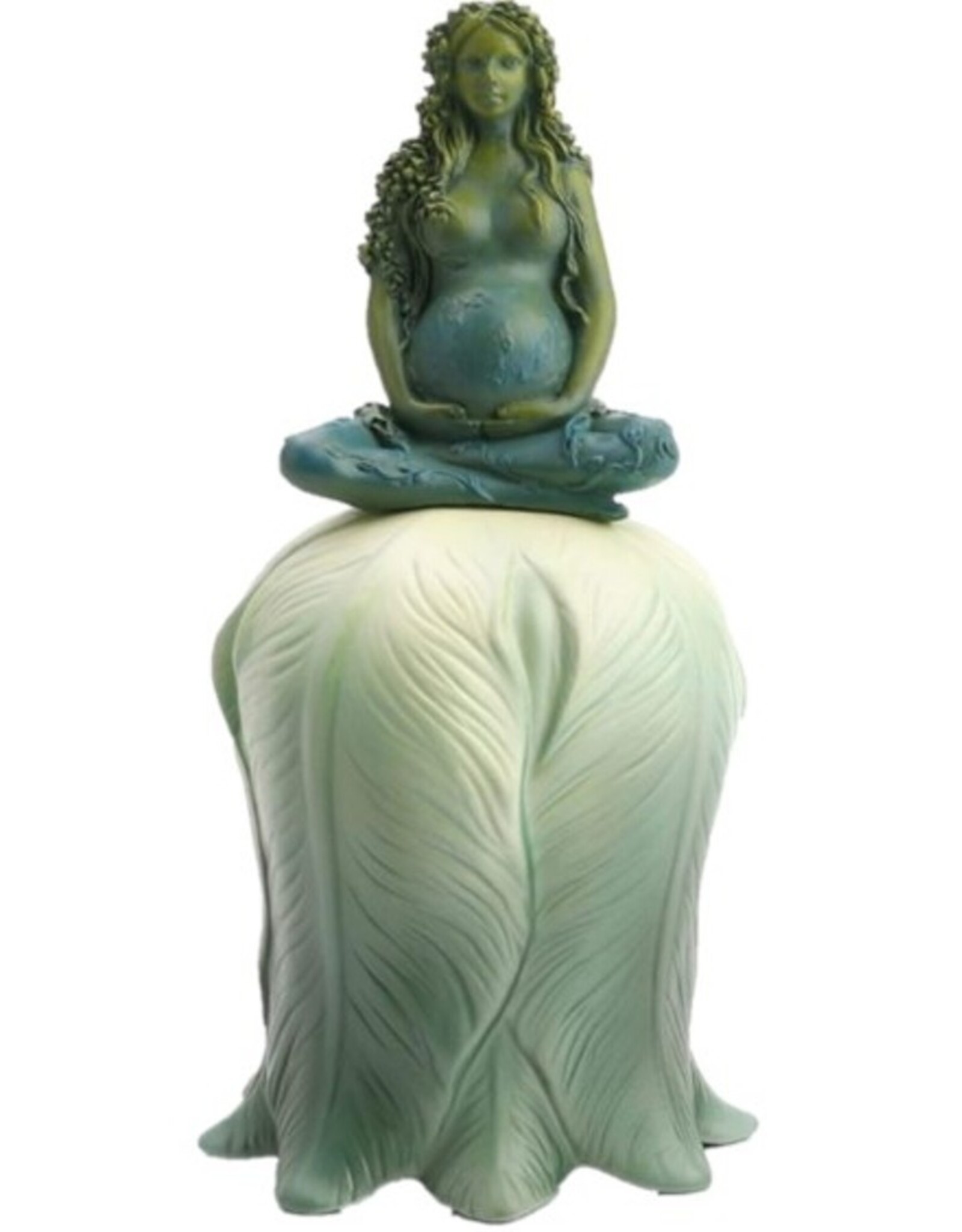 Veronese Design Giftware & Lifestyle - Ritual bell Mother Earth  Pregnant Gaia on Lotus