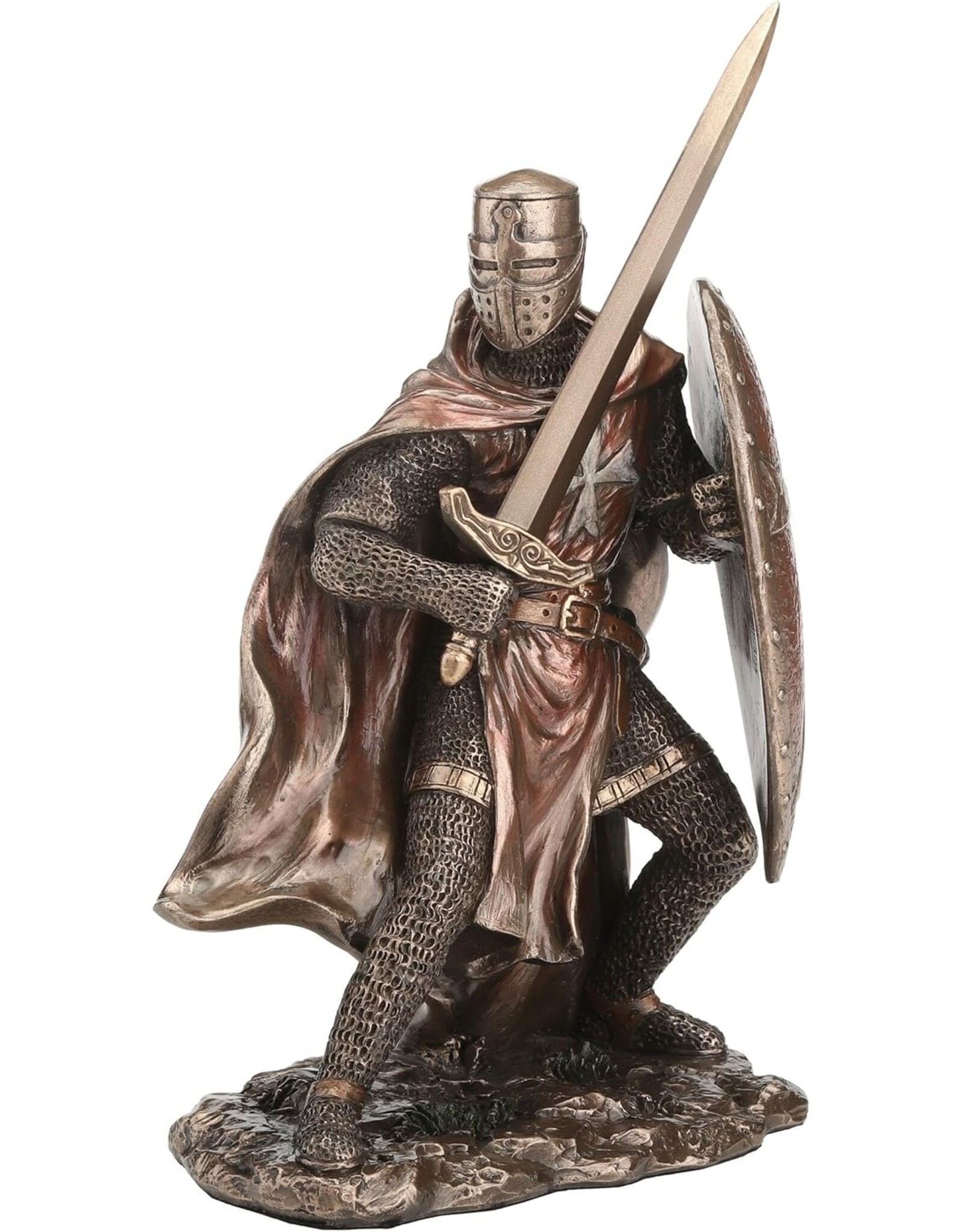 Veronese Design Veronese Design - Templar Crusader wielding Sword and Shield Veronese Design