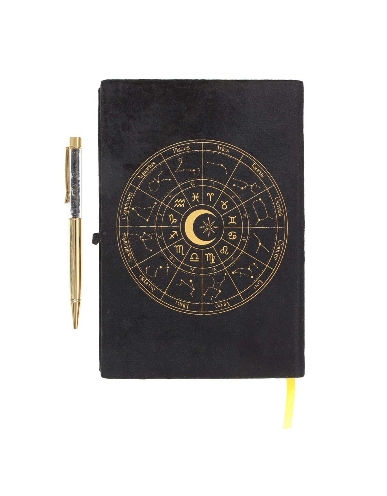 SDW Miscellaneous - Astrologie Wiel Notitieboek met Zwarte Obsidian pen