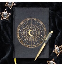 SDW Astrologie Wiel Notitieboek met Zwarte Obsidian pen