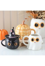 Something Different Drinkware - Groovy Witch Cat Lidded Mug