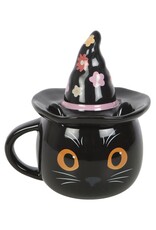 Something Different Drinkware - Groovy Witch Cat Lidded Mug