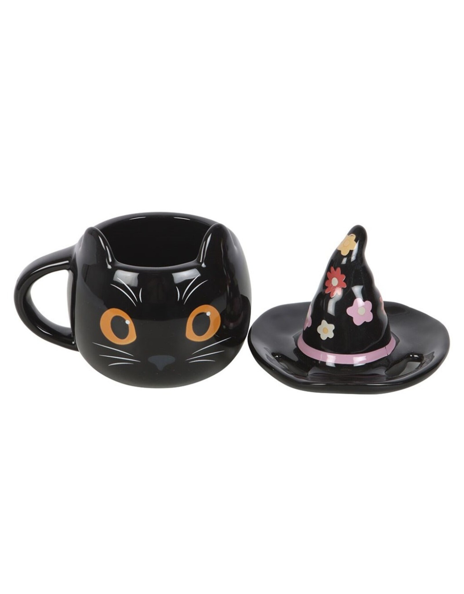Something Different Drinkware - Groovy Witch Cat Lidded Mug