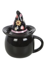Something Different Drinkware - Groovy Witch Cat Lidded Mug
