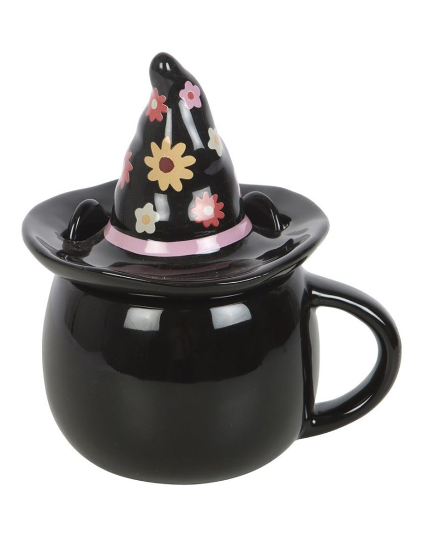 Something Different Drinkware - Groovy Witch Cat Lidded Mug