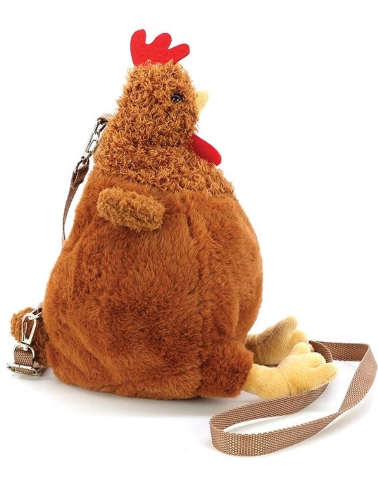 Sleepyville Critters Fantasy tassen en portemonnees - Sleepyville Critters Bruine Kip Pluche Crossbody tas