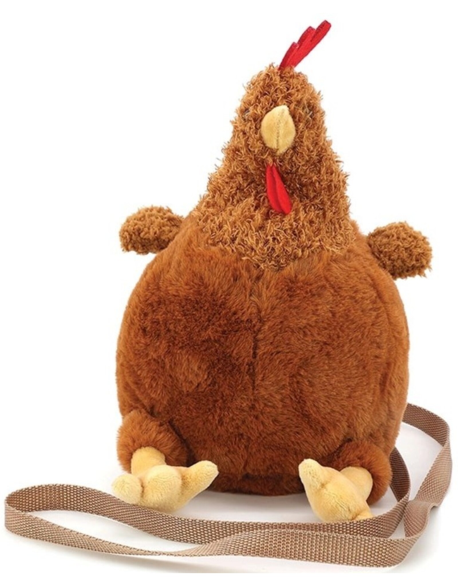 Sleepyville Critters Fantasy tassen en portemonnees - Sleepyville Critters Bruine Kip Pluche Crossbody tas