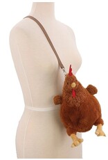 Sleepyville Critters Fantasy tassen en portemonnees - Sleepyville Critters Bruine Kip Pluche Crossbody tas