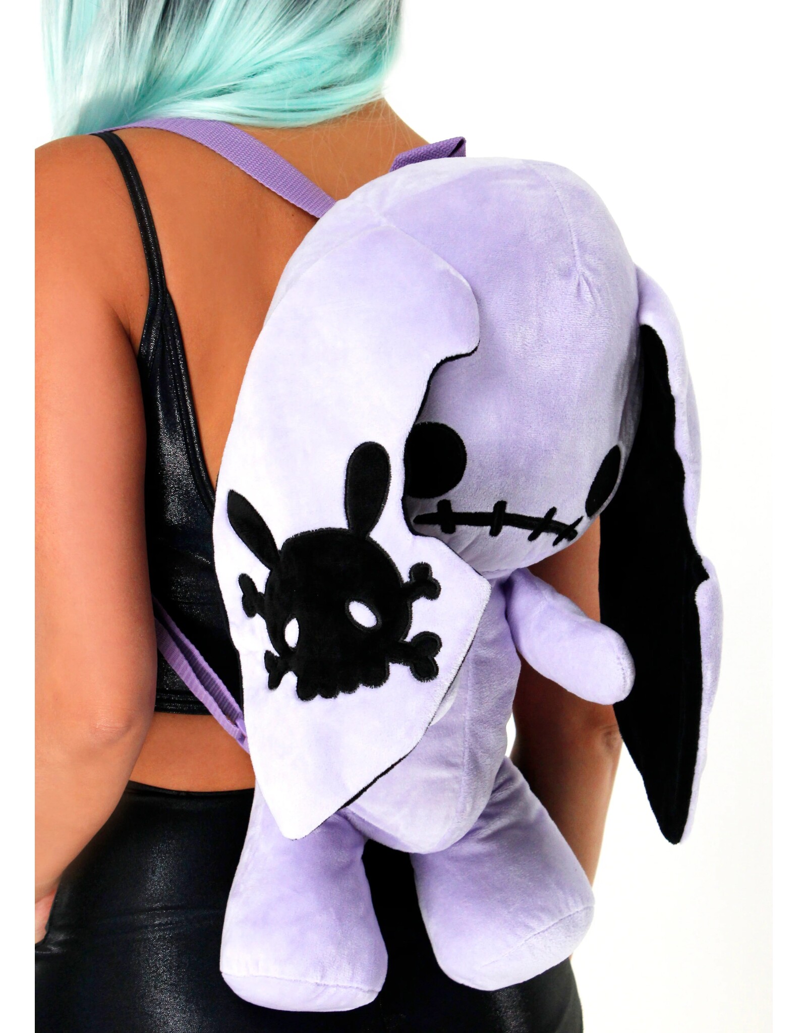 Sleepyville Critters Fantasy tassen en portemonnees - Spookyville Critters Purple Naughty Bunny  Pluche Rugzak