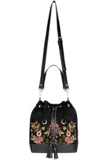 Restyle Gothic tassen Steampunk tassen - Wildflower Bucket Handtas met  Boorduurwerk