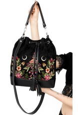 Restyle Gothic tassen Steampunk tassen - Wildflower Bucket Handtas met  Boorduurwerk