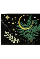 Restyle Fantasy tassen en portemonnees - Herbal Geborduurde Langwerpige Portemonnee met Varen