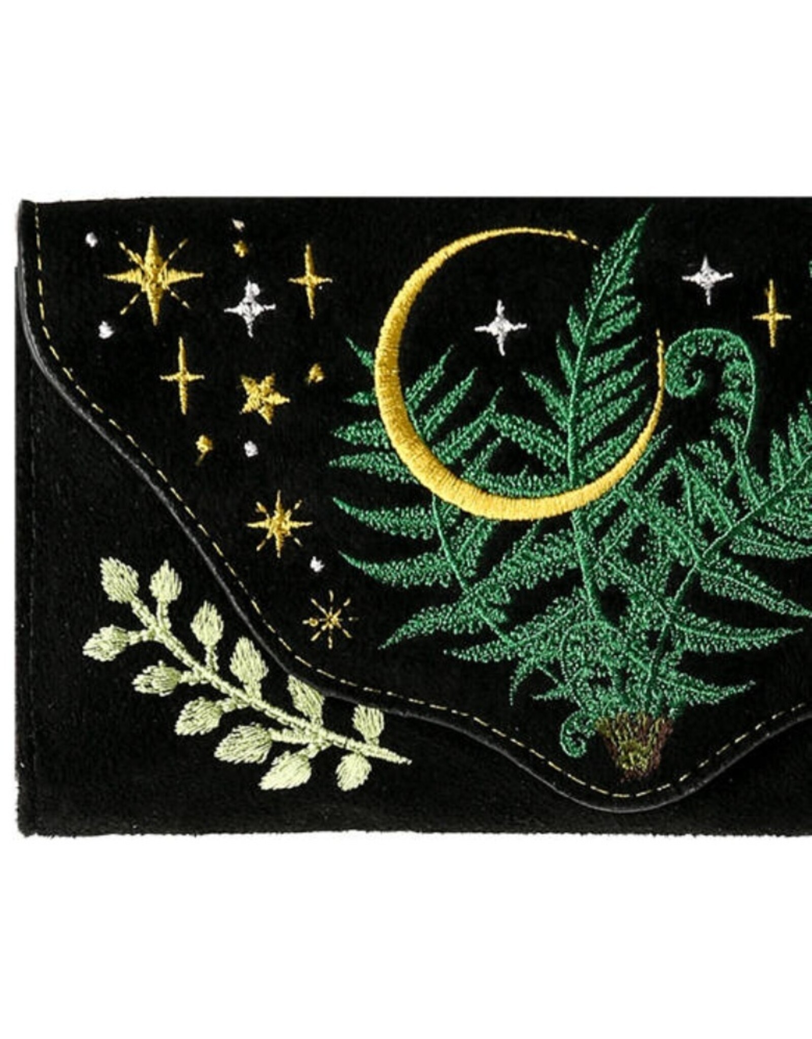 Restyle Fantasy bags and wallets - Herbal Wallet Embroidered Oblong Wallet with Fern