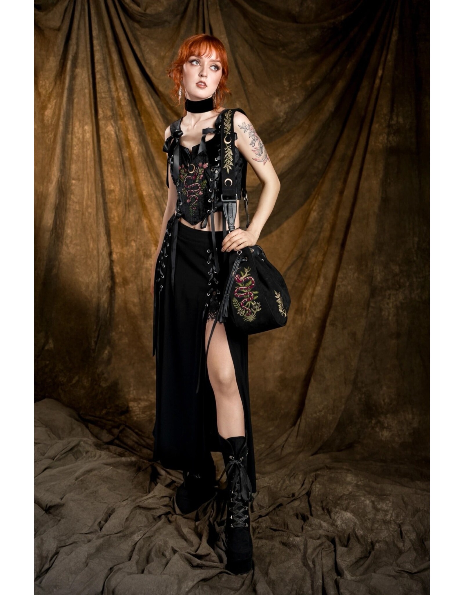 Restyle Gothic tassen Steampunk tassen - Serpent's Lair Schoudertas