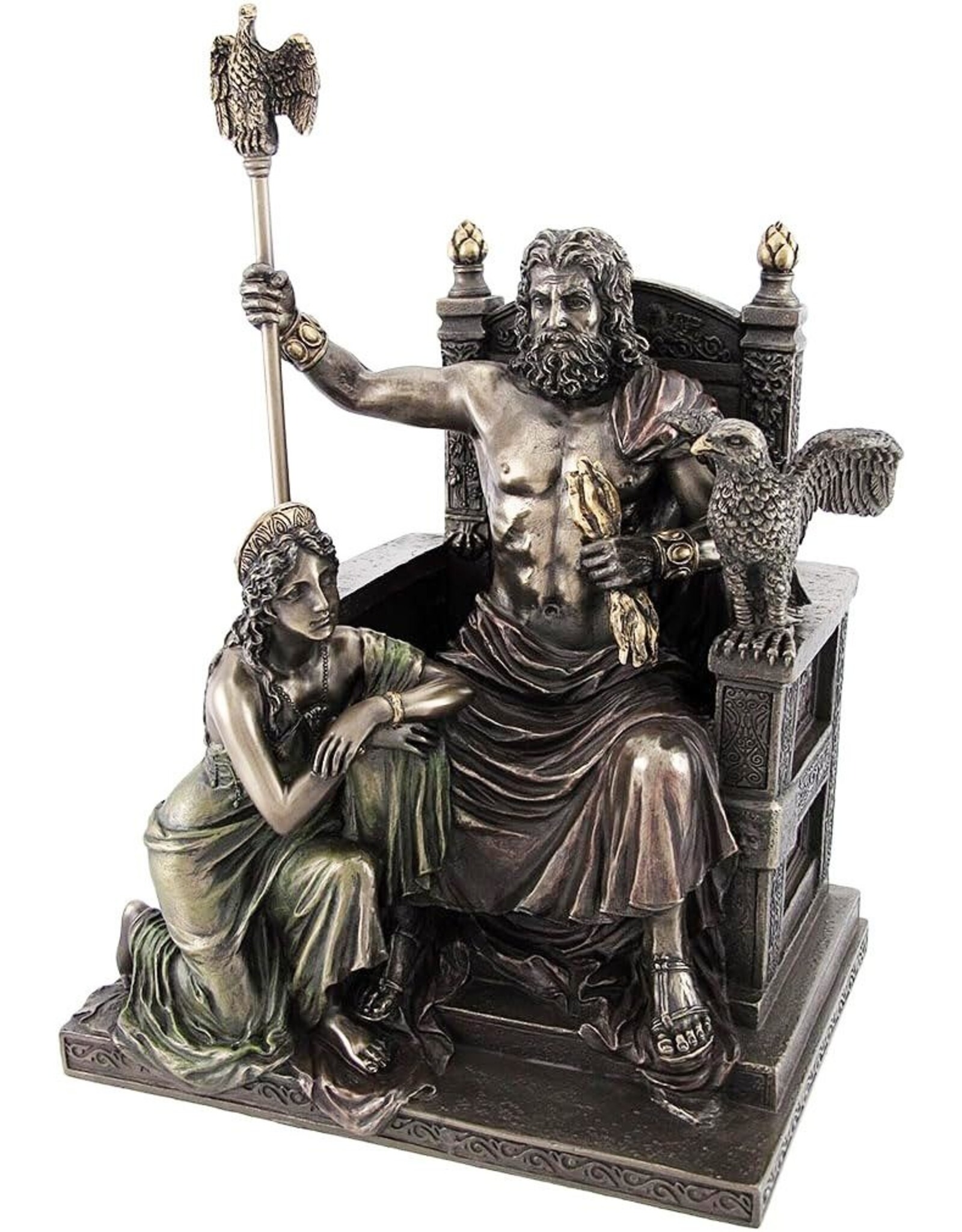 Veronese Design Giftware Figurines Collectables - Zeus and Hera at the Throne Veronese Design