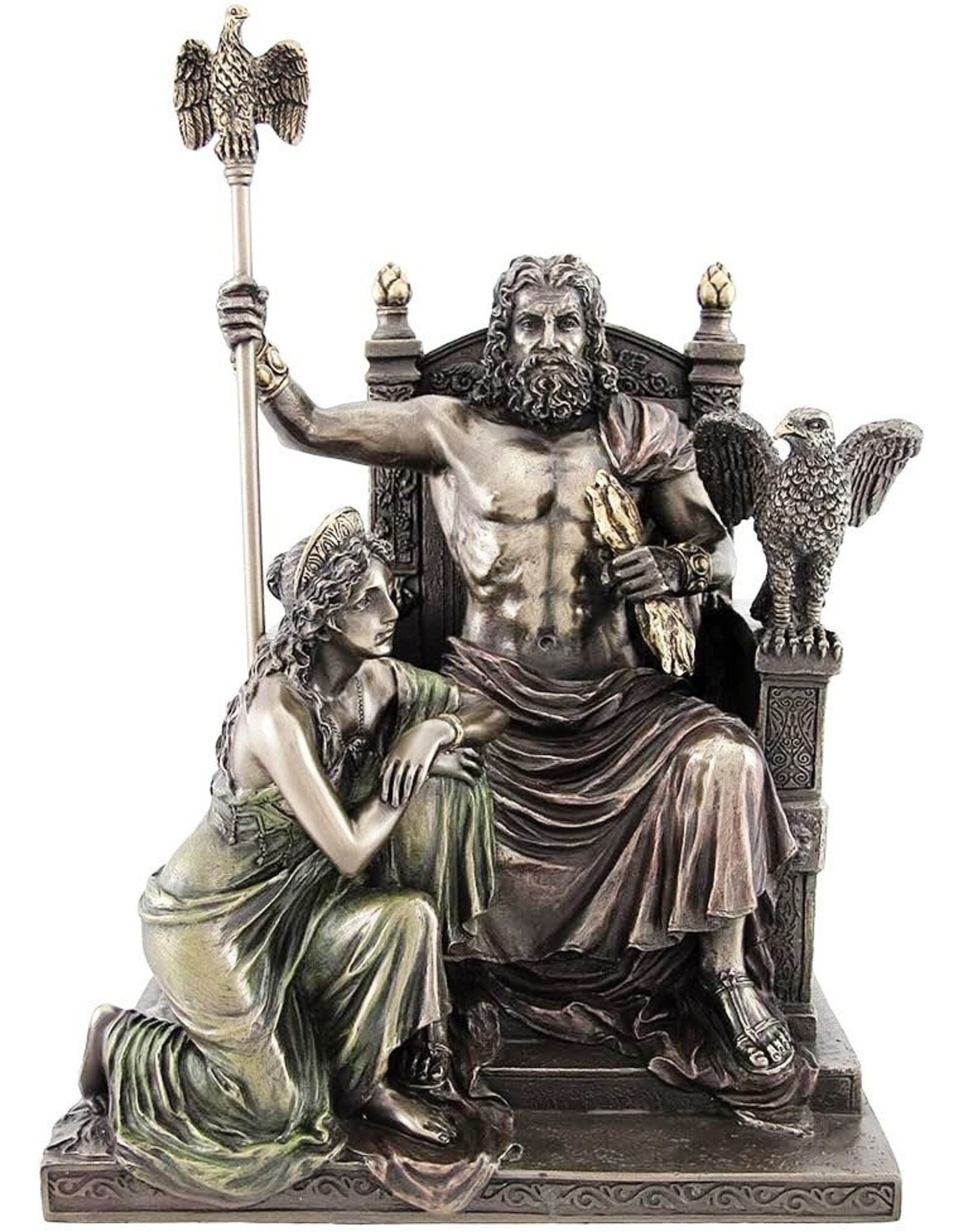 Veronese Design Giftware Figurines Collectables - Zeus and Hera at the Throne Veronese Design